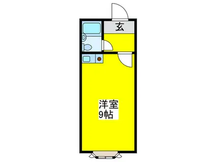 レヂデンスおおとり(ワンルーム/2階)の間取り写真