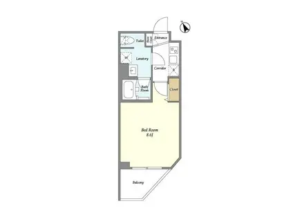 ESTRUTH MAGOME(1K/1階)の間取り写真