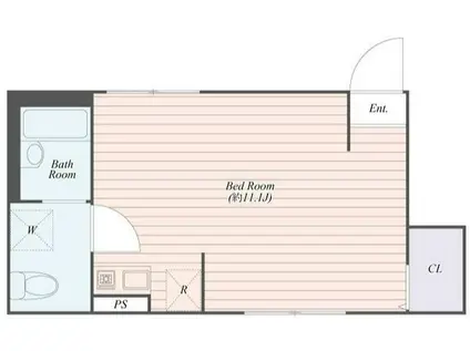 レイヴ拝島(ワンルーム/1階)の間取り写真