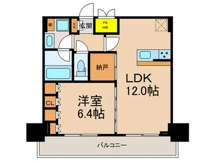 GLAND VILLASSE 福島(1LDK/11階)の間取り写真