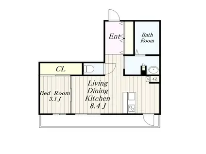 JMFレジデンス町田(1LDK/3階)の間取り写真