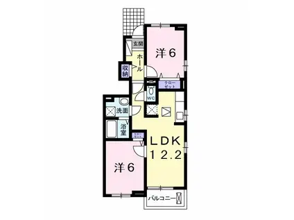 セトルフィオーレII(2LDK/1階)の間取り写真