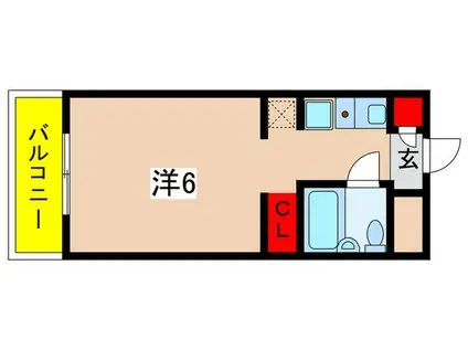 百合ヶ丘池上マンション(ワンルーム/2階)の間取り写真