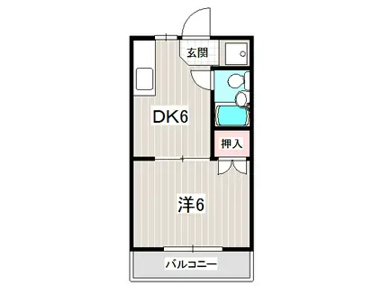 ロイヤルシングル(1DK/3階)の間取り写真