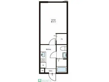 流山PS-1(1K/1階)の間取り写真