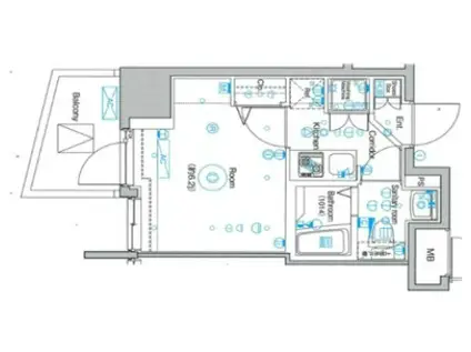 ARTESSIMO EST(1K/4階)の間取り写真