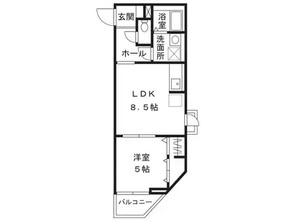 GOLDEN ARROW II(1LDK/4階)の間取り写真