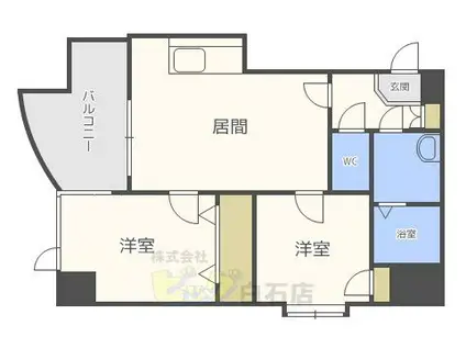 グレイス豊平(2DK/7階)の間取り写真