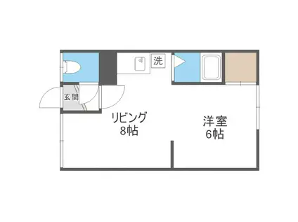 トークフラット(1LDK/2階)の間取り写真
