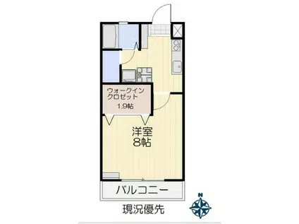 シティライフ長町南(1K/2階)の間取り写真