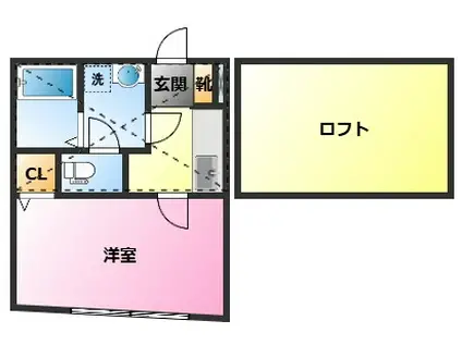 エールダルジャン(1K/1階)の間取り写真
