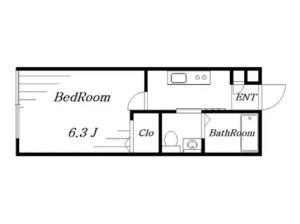 ザ・グランドレジデンス稲毛(1K/3階)の間取り写真