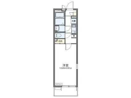 レオネクストひまわり(1K/2階)の間取り写真