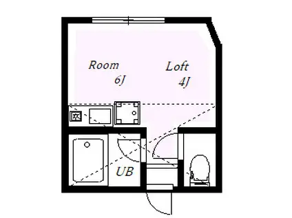 ユナイト南加瀬モーリアック(ワンルーム/2階)の間取り写真