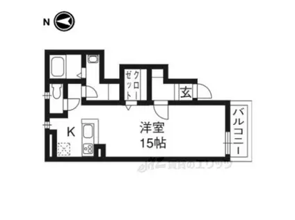 イグレック藤の森(1K/1階)の間取り写真