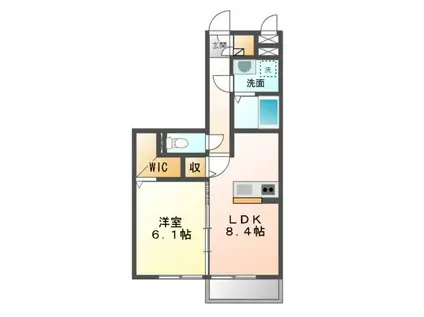 グランシャリオ(1LDK/3階)の間取り写真