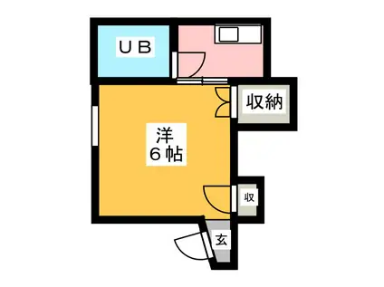 ビバリーハイツ(ワンルーム/1階)の間取り写真