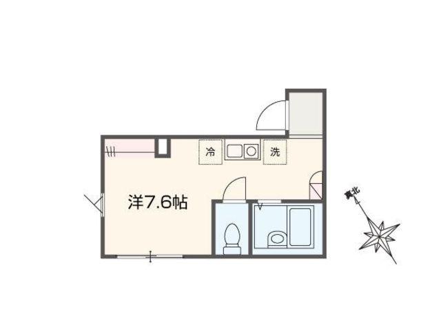 MELDIA海老名(ワンルーム/1階)の間取り写真