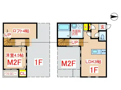 PROUD弐番館(1SLDK/2階)の間取り写真