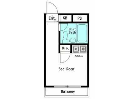 スカイコート川崎大師(ワンルーム/2階)の間取り写真