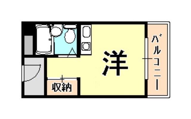 モンシャンブル(ワンルーム/4階)の間取り写真