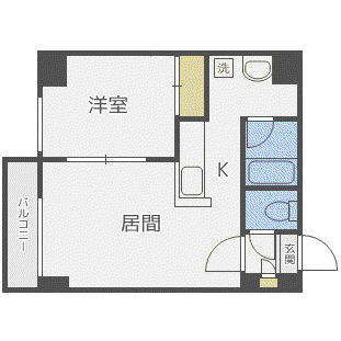 アンビエンテ131(1LDK/7階)の間取り写真