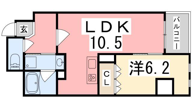 リアライズ呉服町(1LDK/4階)の間取り写真