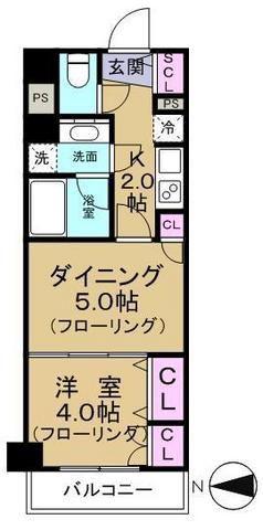 デュオステージ大塚(1DK/5階)の間取り写真