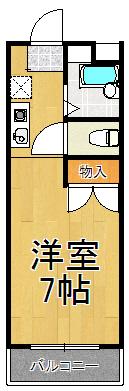 センチュリー伊丹北(ワンルーム/1階)の間取り写真