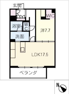 ザ リッツ大手町(1LDK/2階)の間取り写真