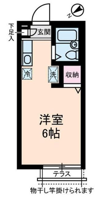 スペースKII(ワンルーム/1階)の間取り写真