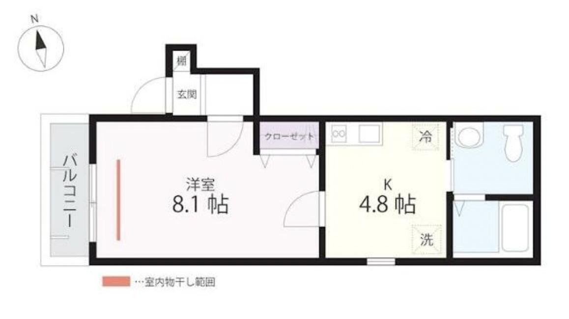 QUIET CRAB HOUSE MIX弘明寺II(1K/3階)の間取り写真