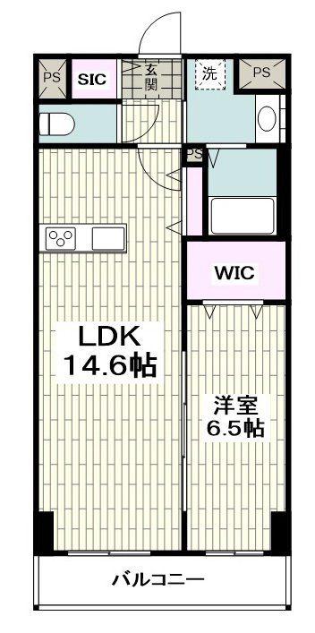 MAGES相模大野(1LDK/1階)の間取り写真