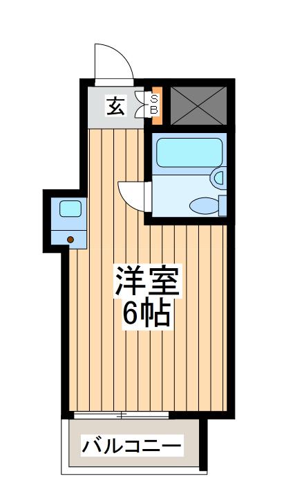トップ川崎第2(ワンルーム/8階)の間取り写真