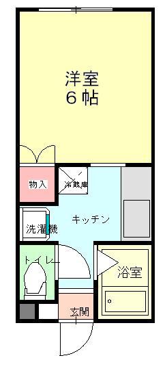 辰口MKハイツ(1K/1階)の間取り写真