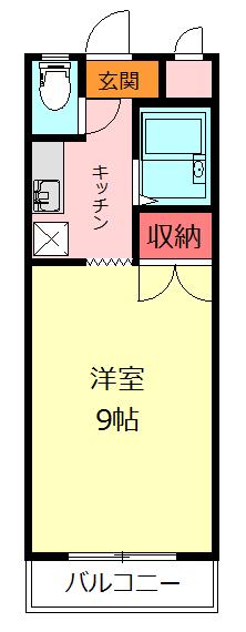 ルミネ松本(1K/2階)の間取り写真