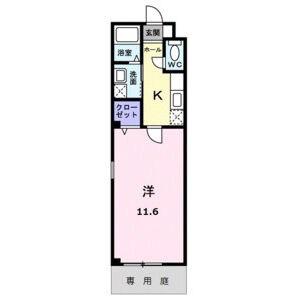 バイオレット(1K/1階)の間取り写真