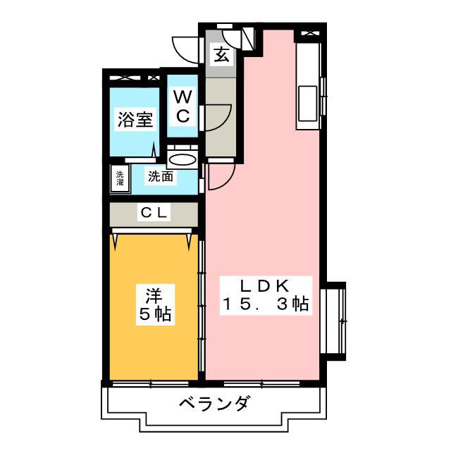 プランドール(1LDK/3階)の間取り写真