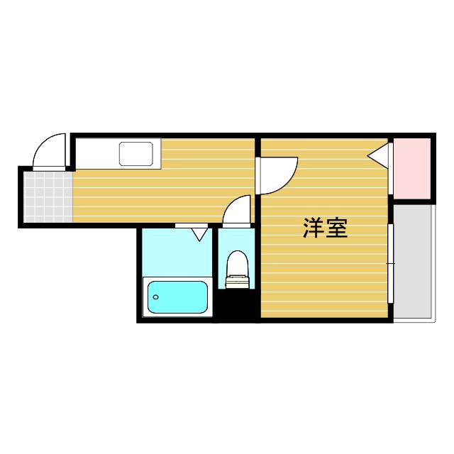 ノルデンハイム上新庄2(1K/3階)の間取り写真
