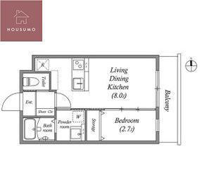 ST.RESIDENCE南津の辺(1LDK/4階)の間取り写真