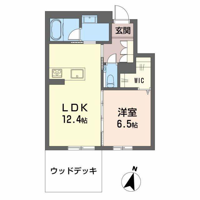 エバンジェリスト(1LDK/1階)の間取り写真
