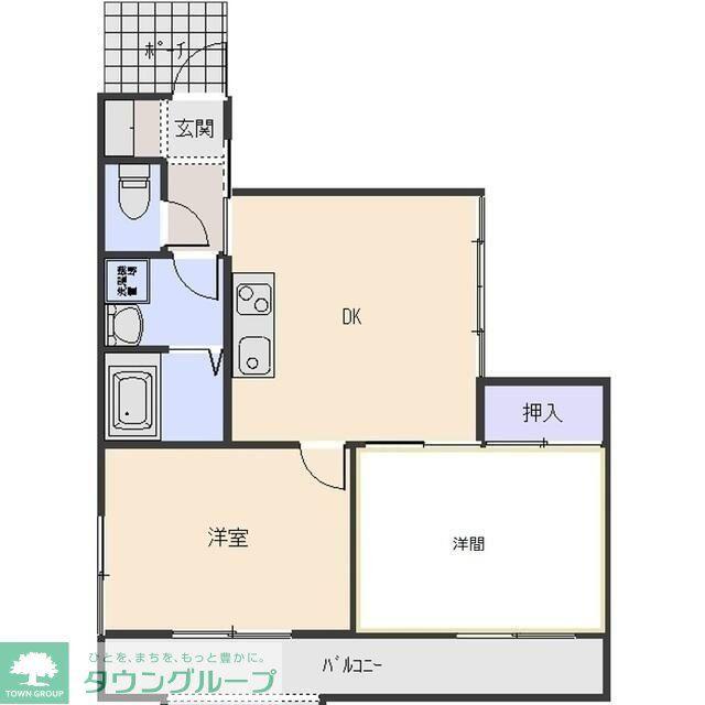 ビジョンパレス(2LDK/1階)の間取り写真