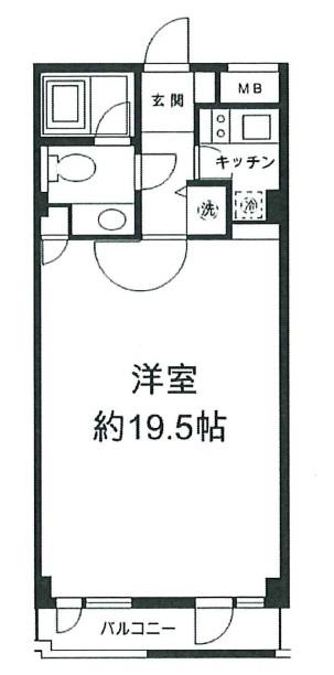 H&M南青山イースト(ワンルーム/2階)の間取り写真
