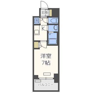 プレサンス大阪福島シエル(1K/9階)の間取り写真