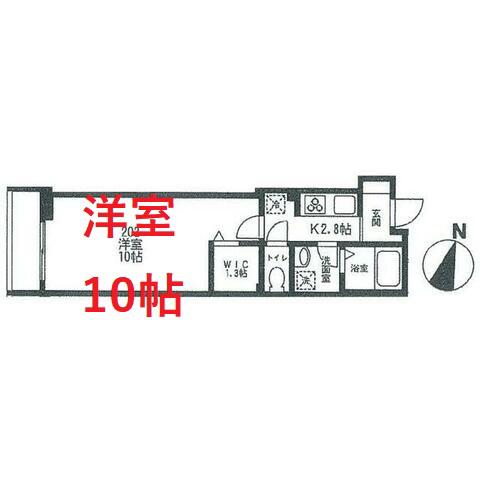 ドミール平和島(1K/2階)の間取り写真