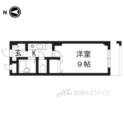 ビアンレジデンス(1K/4階)の間取り写真