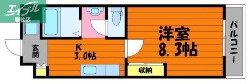 ANTICA BELLA CASA(1K/2階)の間取り写真