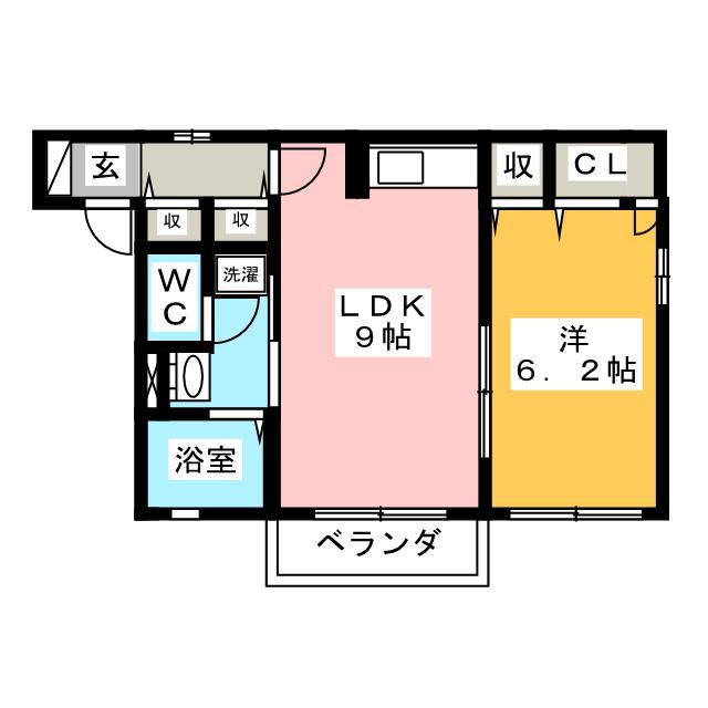 アムールアキヤマ(1LDK/1階)の間取り写真