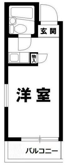 ハイシティ自由が丘(ワンルーム/4階)の間取り写真
