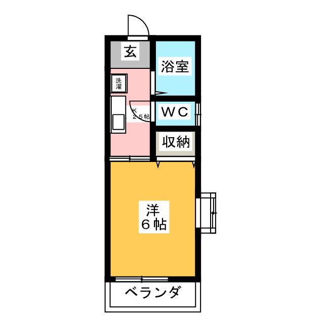 セイコウハウス(1K/1階)の間取り写真